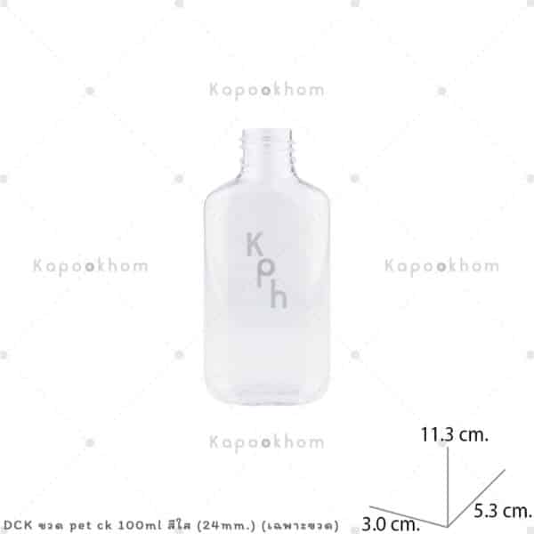 ขวดPETCK100ml(คอ24mm.)ใส